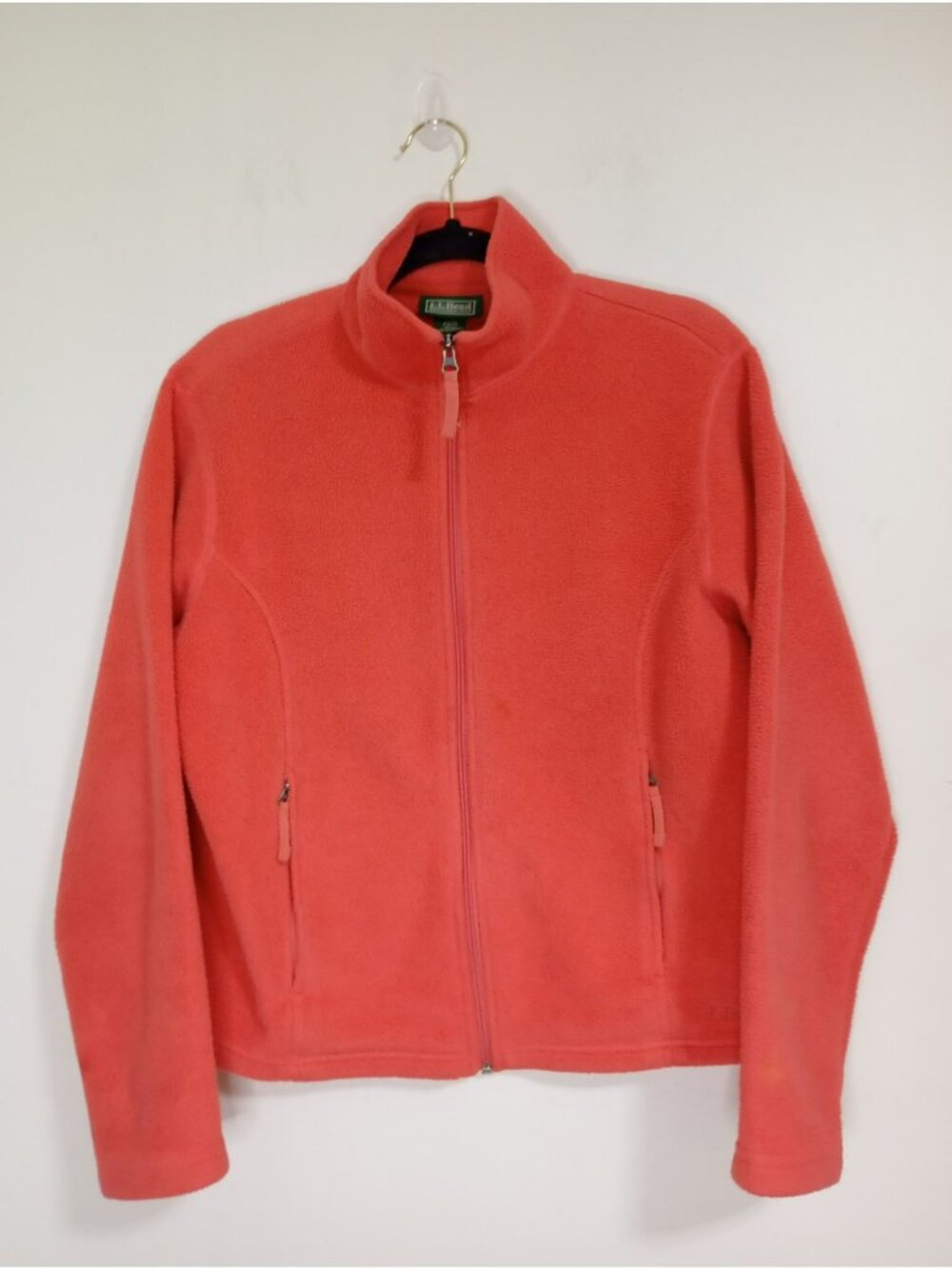 L.L. Bean Womens Coral Full-Zip Fleece Jacket Size M